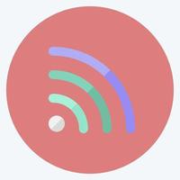 icona feed RSS. adatto per l'istruzione simbolo. stile piatto. design semplice modificabile. vettore del modello di progettazione. semplice illustrazione del simbolo