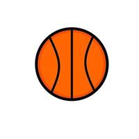 vettore di palla da basket arancione