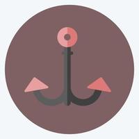 icona ancora 1. adatto per il simbolo del mare. stile piatto. design semplice modificabile. vettore del modello di progettazione. semplice illustrazione del simbolo