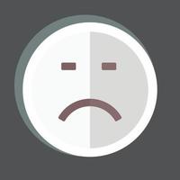 adesivo emoticon perdente. adatto per il simbolo dell'emoticon. design semplice modificabile. vettore del modello di progettazione. semplice illustrazione del simbolo