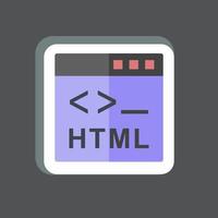 adesivo html. adatto per la programmazione simbolo. design semplice modificabile. vettore del modello di progettazione. semplice illustrazione del simbolo