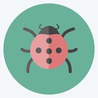 icona bug. adatto per il simbolo della primavera. stile piatto. design semplice modificabile. vettore del modello di progettazione. semplice illustrazione del simbolo