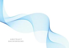 illustrazione blu elegante di progettazione dell'onda che scorre di affari vettore