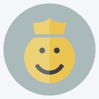 icona emoticon angelo. adatto per il simbolo dell'emoticon. stile piatto. design semplice modificabile. vettore del modello di progettazione. semplice illustrazione del simbolo