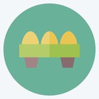 icona uova. adatto per il simbolo del giardino. stile piatto. design semplice modificabile. vettore del modello di progettazione. semplice illustrazione del simbolo