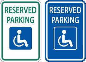 segno di parcheggio riservato accessibile su sfondo bianco vettore