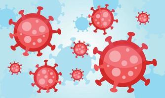 virus corona vettoriale, icona covid-19, virus pandemico sullo sfondo vettore