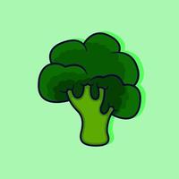 illustrazione di arte di vettore del fumetto dei broccoli