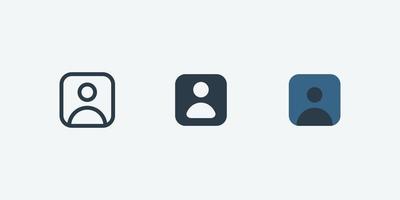 icona vettore profilo utente isolata per interfacce di progettazione web e app