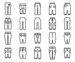 illustrazione delle icone dei pantaloni dei pantaloni vettore