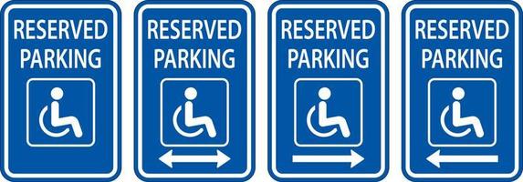 segno di parcheggio riservato accessibile su sfondo bianco vettore