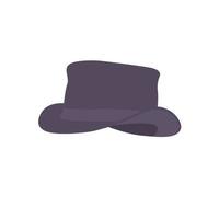 illustrazione piatta del cappello del gentiluomo. elemento di design icona pulita su sfondo bianco isolato vettore