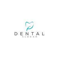 logo della clinica dentale dente disegno astratto modello vettoriale stile lineare. dentista stomatologia medico logotipo concetto icona.