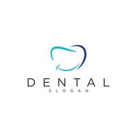 logo della clinica dentale dente disegno astratto modello vettoriale stile lineare. dentista stomatologia medico logotipo concetto icona.