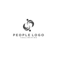 modello di progettazione del logo di persone creative vettore