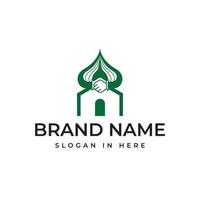 illustrazione vettoriale dell'icona del logo aziendale di affare musulmano