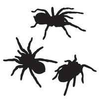 arte della siluetta del ragno vettore