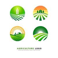 design del logo agricolo per mascotte e icona