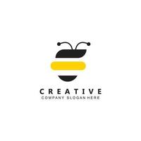 semplice giallo miele ape icona gratis logo vettoriale