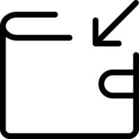 illustrazione vettoriale portafoglio su uno sfondo simboli di qualità premium. icone vettoriali per il concetto e la progettazione grafica.