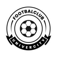 modello di progettazione del logo della squadra di calcio vettore