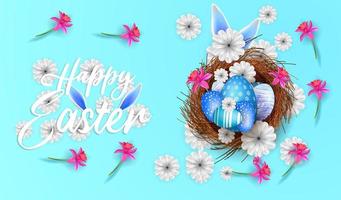 poster di pasqua e illustrazione di banner vettore