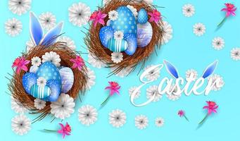 poster di pasqua e illustrazione di banner vettore