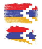 bandiera della repubblica del nagorno karabakh con struttura del grunge vettore