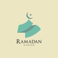 ispirazione modello logo ramadan in stile vintage. illustrazione vettoriale