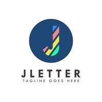 alfabeto j lettera logo e design dell'icona vettore
