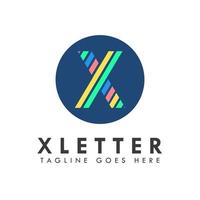 alfabeto x lettera logo e design dell'icona vettore