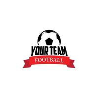 vettore icona logo sport calcio, concetto di giochi retrò