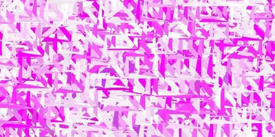 sfondo vettoriale viola chiaro, rosa con triangoli, linee.