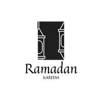 modello di logo lanterna in minimalista. ispirazione per il modello del logo ramadan. illustrazione vettoriale