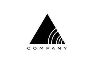 in bianco e nero geometrico un disegno dell'icona del logo della lettera dell'alfabeto. modello creativo per affari e società con linee vettore