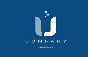 u alfabeto lettera logo icona design. modello creativo bianco blu per affari e società vettore