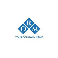 orm lettera logo design su sfondo bianco. orm creative iniziali lettera logo concept. disegno della lettera orm. vettore