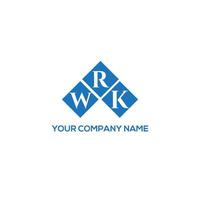 wrk creative iniziali lettera logo concept. wrk lettera design.wrk lettera logo design su sfondo bianco. wrk creative iniziali lettera logo concept. disegno della lettera wrk. vettore