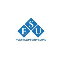 esu lettera logo design su sfondo bianco. esu creative iniziali lettera logo concept. disegno della lettera esu. vettore