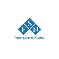 fsn lettera logo design su sfondo bianco. fsn creative iniziali lettera logo concept. design della lettera fsn. vettore