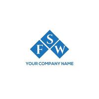 fsw lettera logo design su sfondo bianco. fsw creative iniziali lettera logo concept. design della lettera fsw. vettore