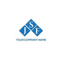 jsf lettera logo design su sfondo bianco. jsf creative iniziali lettera logo concept. disegno della lettera jsf. vettore