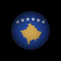 paese kosovo. bandiera del Kosovo. illustrazione vettoriale. vettore