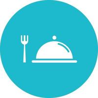 icona della priorità bassa del cerchio del glifo di ristorazione vettore