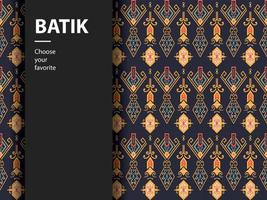 batik etnico vettore modello indonesiano moda senza cuciture tessile vintage astratto
