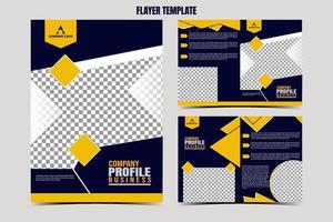 progettazione del layout del modello con copertina per profilo aziendale, relazione annuale, brochure, volantino, presentazione, rivista, opuscolo. e scala di dimensioni a4 per la modifica. vettore