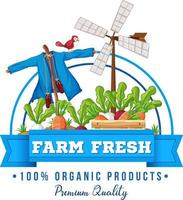design del logo con verdure fresche
