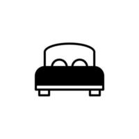 letto, camera da letto icona linea continua illustrazione vettoriale modello logo. adatto a molti scopi.