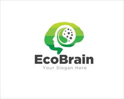 salute del cervello ecologico e consulenza per il servizio medico e il logo della clinica vettore