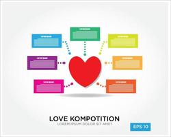 consigli d'amore composizione semplice moderno vettore piatto